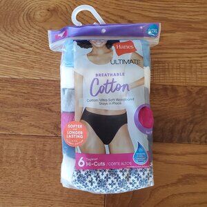 2 for $30 | Size 9/2XL  Hanes Ultimate Breathable Cotton Hi Cut Underwear | NWT